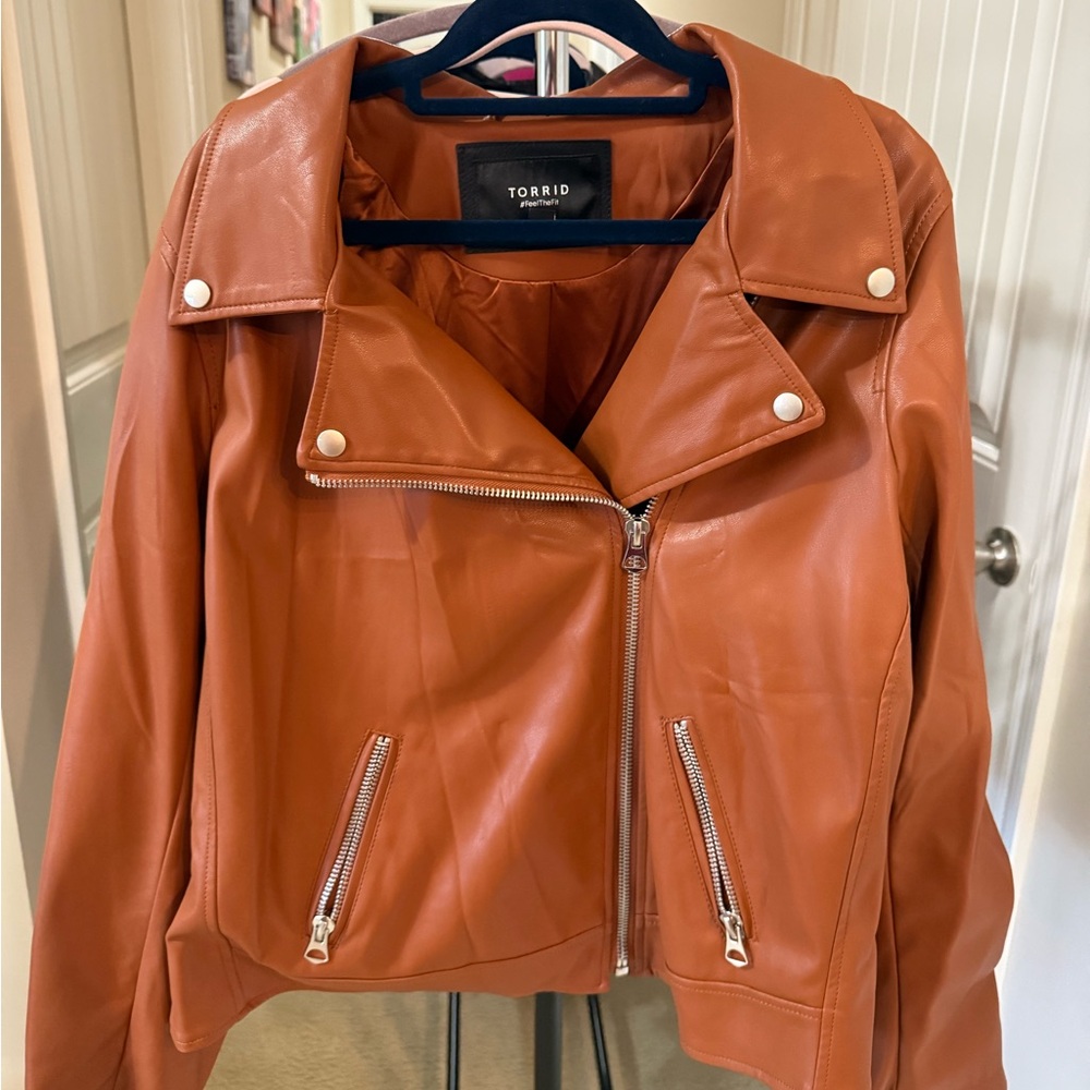 Torrid Women's Brown Faux Leather Jacket